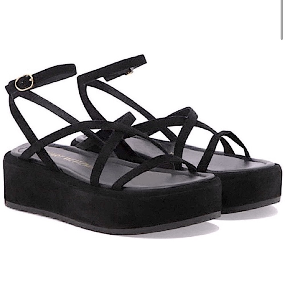 Stuart Weitzman Black Platform Sandals
